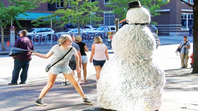 Scary Snowman Hidden Camera Practical Joke  US Tour 2016 * Over 100 Reactions