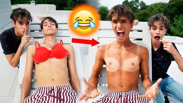 Funny Tanning PRANK On Twin Brother!