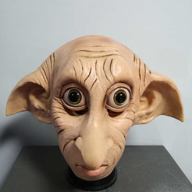 Cosplay Dobby Elfin Latex Mask Animal Style Halloween Carnival Costume Headgear Props