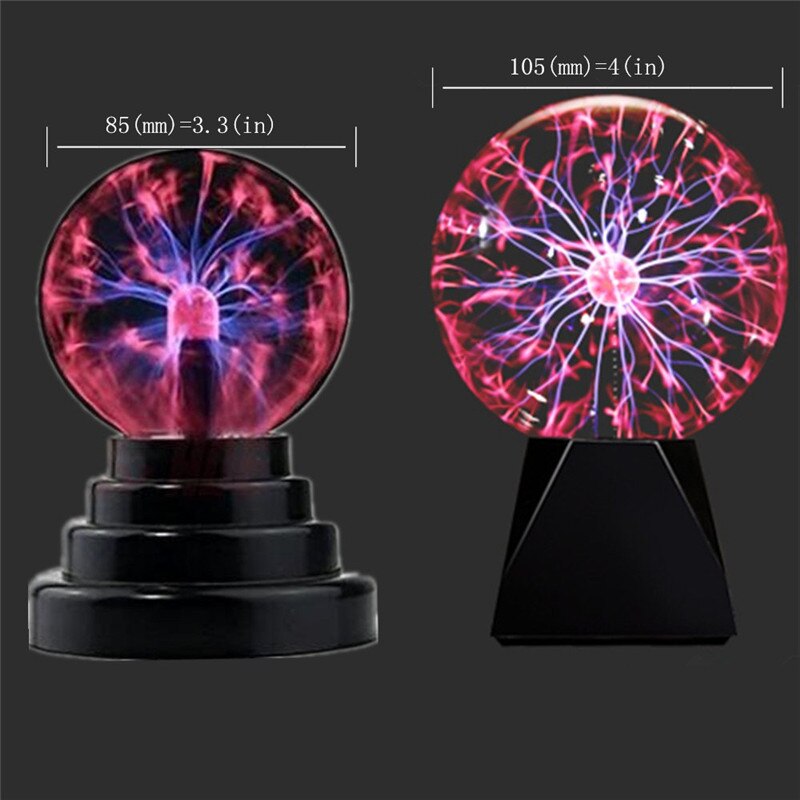 Novelty Glass Magic Plasma Ball Light Sphere moon Night Light 4 5 6 8 inch Touch Bulb Table Lamp Christmas New Year Kids Gifts