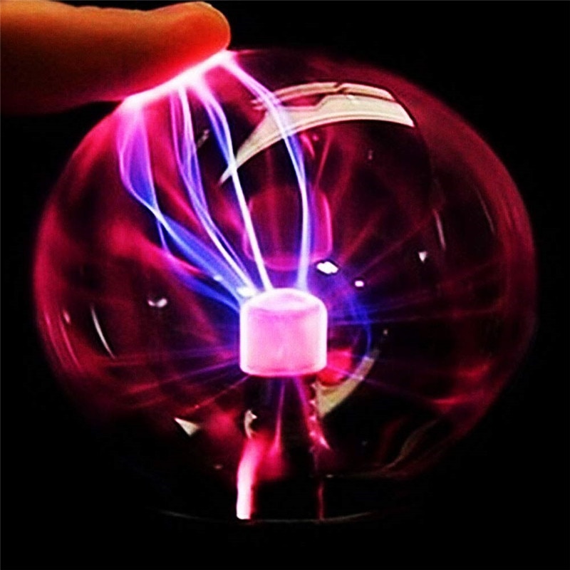 Novelty Glass Magic Plasma Ball Light Sphere moon Night Light 4 5 6 8 inch Touch Bulb Table Lamp Christmas New Year Kids Gifts