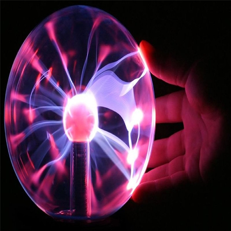 Novelty Glass Magic Plasma Ball Light Sphere moon Night Light 4 5 6 8 inch Touch Bulb Table Lamp Christmas New Year Kids Gifts