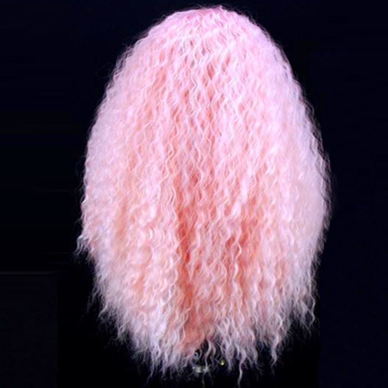 Charisma Pink Wig Synthetic Lace Front Wig Long Curly Afro Wigs High Temperature Fiber Hair Lace Wigs For Women Cosplay