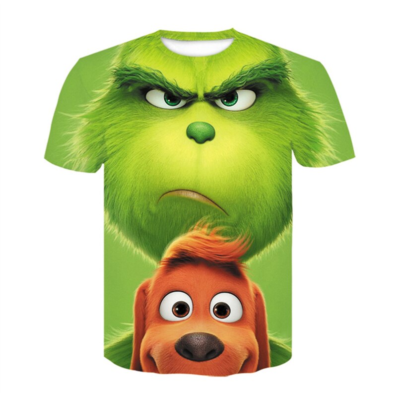 New Summer Men's T Shirt Shrek 3d Print Funny T-shirts Streetwear Fashion Hip Hop Round Neck Short-sleeved Oversized T Shirt