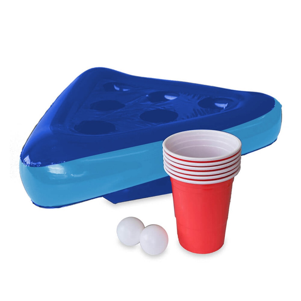 Kids Inflatable Beer Pong Triangle CAP Throwing Interactive Game Prop Toy Hat Ring Toss Game Funny Outdoor Lawn Parties Toys