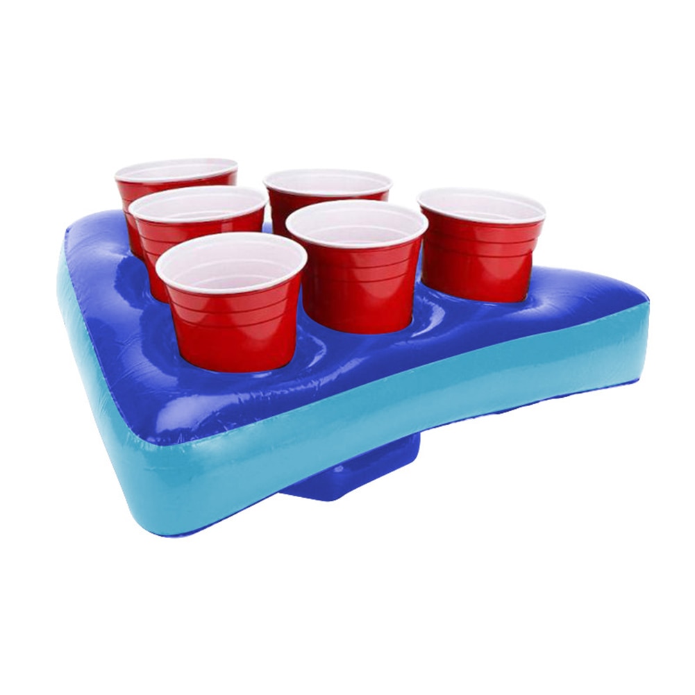 Kids Inflatable Beer Pong Triangle CAP Throwing Interactive Game Prop Toy Hat Ring Toss Game Funny Outdoor Lawn Parties Toys