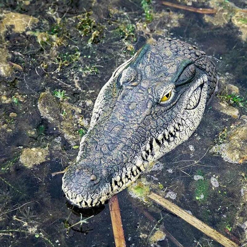 Artificial Crocodile Alligator Head Floating Foam Decoy For Pool Pond Garden U6S6