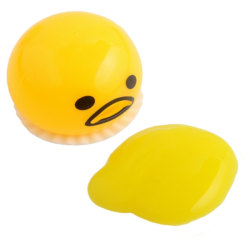 Funny Quishy Vomitive Egg Yolk Fashion Creative Funny Vomit Very Cute Toy Prank Release Pressure Ball Gift Children Kids